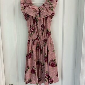 Floral Pink Girls Dress, size 10